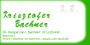 krisztofer bachner business card